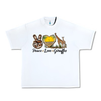 White Peace Love Giraffes Urban Heavy Tee - LillyAllenDesigns