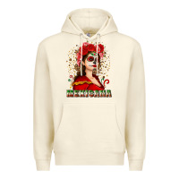 Sandshell Sugar skull girl with Mexicana Premium Hoodie - NancyCooperArtShop