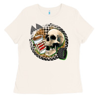 Bone race skull Ladies Tee - Zillion Design Studio