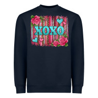 Navy xoxo valentines day leopard glitter brushstroke Heavyweight Sweatshirt - Jasminsmagicworld