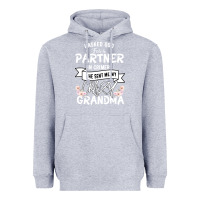 Heather Grey I Asked God For a Partner In Crime He Sent Me My Crazy Grandma Heavyweight Hoodie - Bettercallsaul