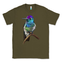 Army Green Rivoli`s Hummingbird Classic Tee - LillyAllenDesigns