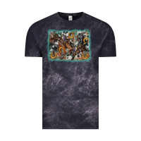 Cloud Black bucking bronco rodeo revolver western background Vintage Tee - AdoDesignShop