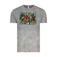 Cloud Rock bucking bronco rodeo revolver western background Vintage Tee - AdoDesignShop
