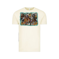 Vintage Arctic bucking bronco rodeo revolver western background Vintage Tee - AdoDesignShop