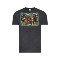 Vintage Black bucking bronco rodeo revolver western background Vintage Tee - AdoDesignShop