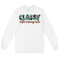 White classy with a savage side Long Sleeve Tee - JahusDesignShop