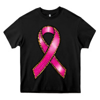 Black breast cancer ribbon Heavy Core Tee - RanaPortraitStore