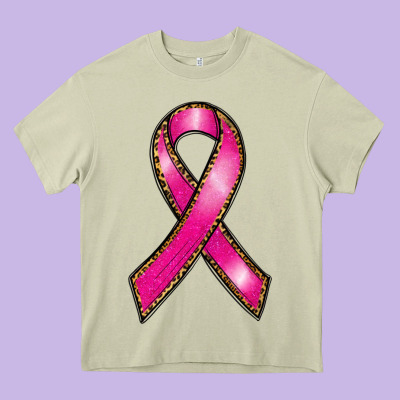 Breast Cancer Ribbon Heavy Core Tee Designed By Ranaportraitstore