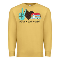 Antique Gold Peace Love Camp Premium Sweatshirt - Bettercallsaul