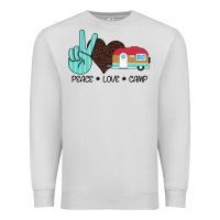 Dove Grey Peace Love Camp Premium Sweatshirt - Bettercallsaul