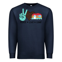 Navy Peace Love Camp Premium Sweatshirt - Bettercallsaul
