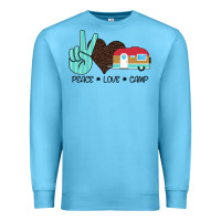 Ocean Blue Peace Love Camp Premium Sweatshirt - Bettercallsaul