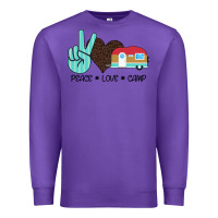 Purple Peace Love Camp Premium Sweatshirt - Bettercallsaul