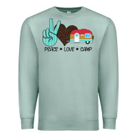 Seafoam Peace Love Camp Premium Sweatshirt - Bettercallsaul