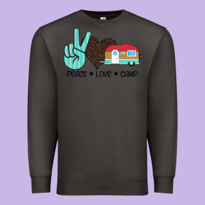 Peace Love Camp Premium Sweatshirt Designed By Bettercallsaul