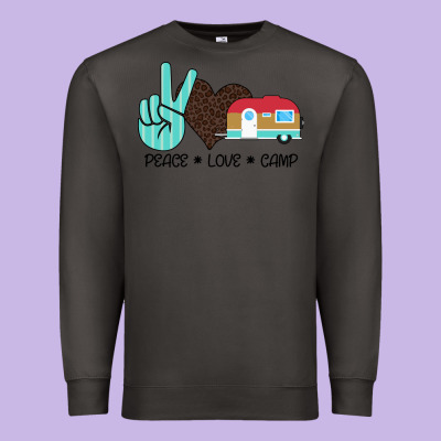 Peace Love Camp Premium Sweatshirt Designed By Bettercallsaul