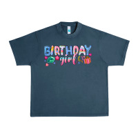 Midnight Navy birthday girl Urban Heavy Tee - NancyCooperArtShop