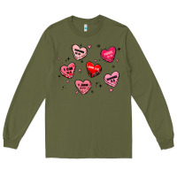Army Green howdy valentine Long Sleeve Tee - MaliasSmallBusiness