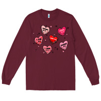 Burgundy howdy valentine Long Sleeve Tee - MaliasSmallBusiness