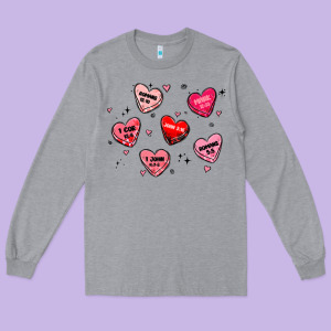 Howdy Valentine Long Sleeve Tee Designed By Maliassmallbusiness