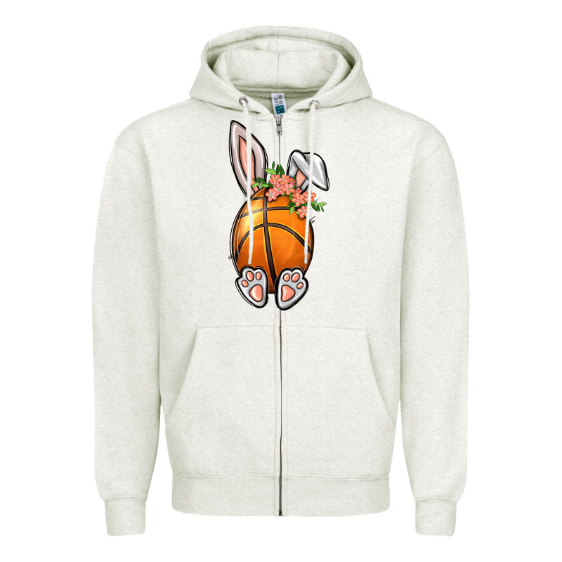 Basketball Easter Bunny Zipper Hoodie by BundleAndBundleShop | Teevron