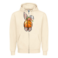 Sandshell Basketball Easter Bunny Zipper Hoodie - BundleAndBundleShop