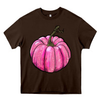 Chocolate Brown breast cancer awereness pumpkin Heavy Core Tee - RanaPortraitStore