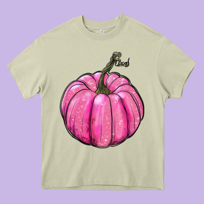 Breast Cancer Awereness Pumpkin Heavy Core Tee Designed By Ranaportraitstore