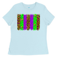Baby Blue mardi gras brush stoke Ladies Tee - JahusDesignShop