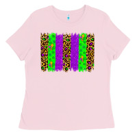 Bubblegum Pink mardi gras brush stoke Ladies Tee - JahusDesignShop