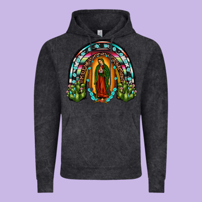 Our Lady Of Guadalupe Rainbow Vintage Hoodie Designed By Jahusdesignshop
