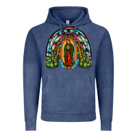 Vintage Denim our lady of guadalupe rainbow Vintage Hoodie - JahusDesignShop