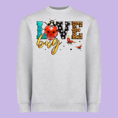 Love Bug Lady Bug Heavyweight Sweatshirt Designed By Lillyallendesigns