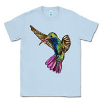 Dusty Blue Broad Billed Hummingbird Classic Tee - LillyAllenDesigns