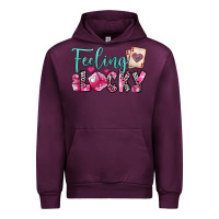 Mauve Wine feeling lucky Urban Hoodie - OliviaCreatesArt
