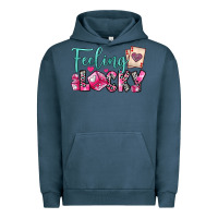 Pigment Midnight Navy feeling lucky Urban Hoodie - OliviaCreatesArt
