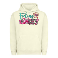 Pigment Pistachio feeling lucky Urban Hoodie - OliviaCreatesArt