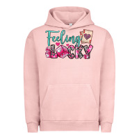Pigment Salmon feeling lucky Urban Hoodie - OliviaCreatesArt
