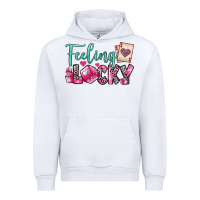 White feeling lucky Urban Hoodie - OliviaCreatesArt