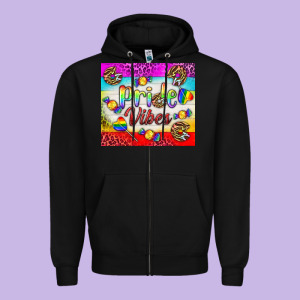 Pride Vibes Lgbtq+ Tumbler Zipper Hoodie Designed By Bundleandbundleshop