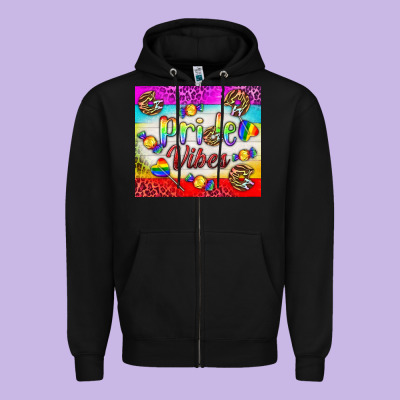 Pride Vibes Lgbtq+ Tumbler Zipper Hoodie Designed By Bundleandbundleshop