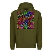 Army Green Pride leopard seamless pattern Premium Hoodie - NancyCooperArtShop