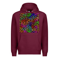 Burgundy Pride leopard seamless pattern Premium Hoodie - NancyCooperArtShop