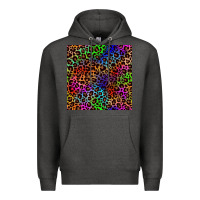 Charcoal Heather Pride leopard seamless pattern Premium Hoodie - NancyCooperArtShop