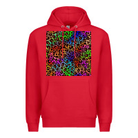 Red Pride leopard seamless pattern Premium Hoodie - NancyCooperArtShop