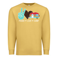 Antique Gold Peace Love Camp Premium Sweatshirt - Bettercallsaul