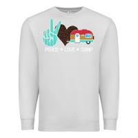 Dove Grey Peace Love Camp Premium Sweatshirt - Bettercallsaul