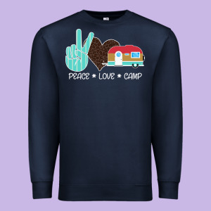 Peace Love Camp Premium Sweatshirt Designed By Bettercallsaul