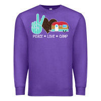 Purple Peace Love Camp Premium Sweatshirt - Bettercallsaul
